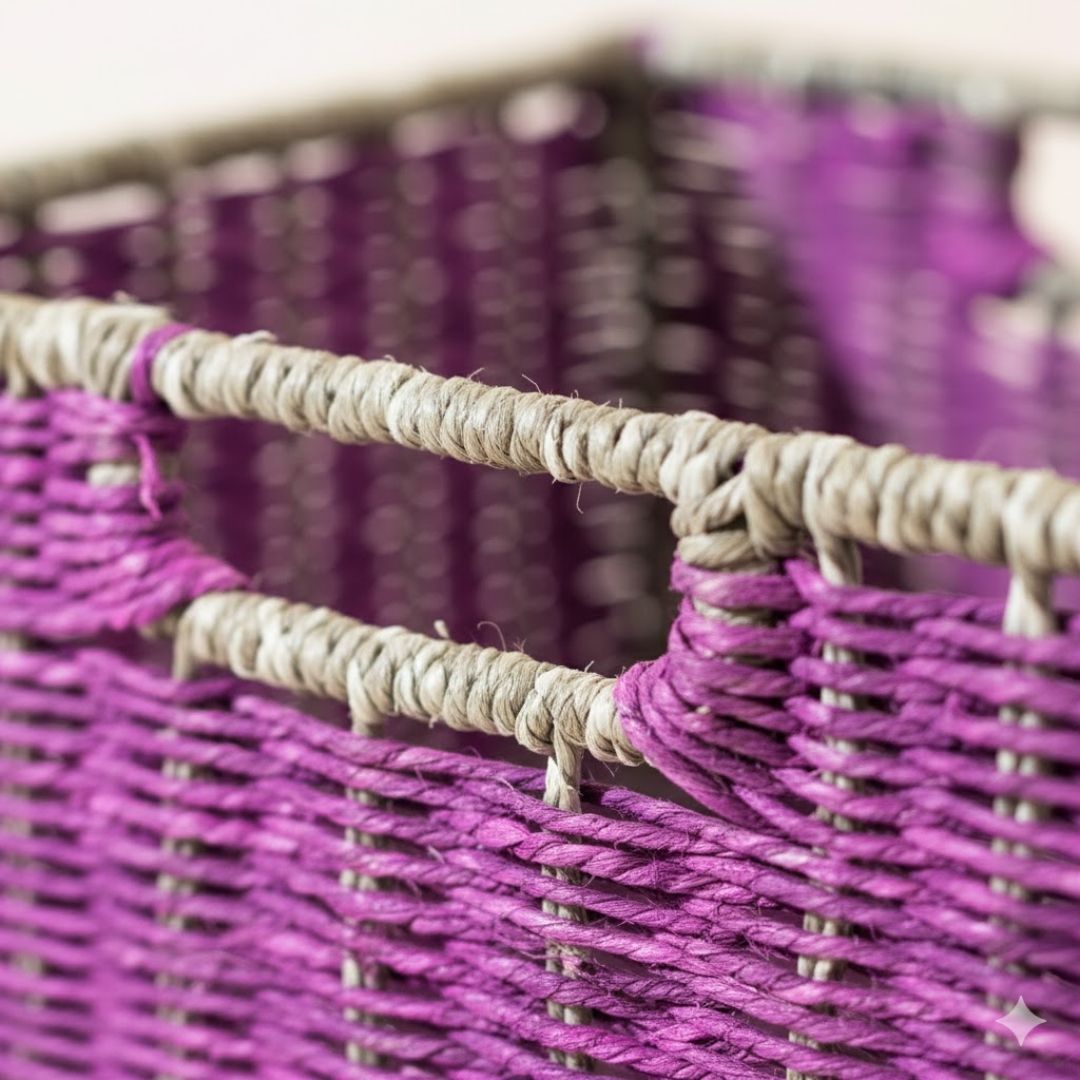 Handwoven Purple Basket